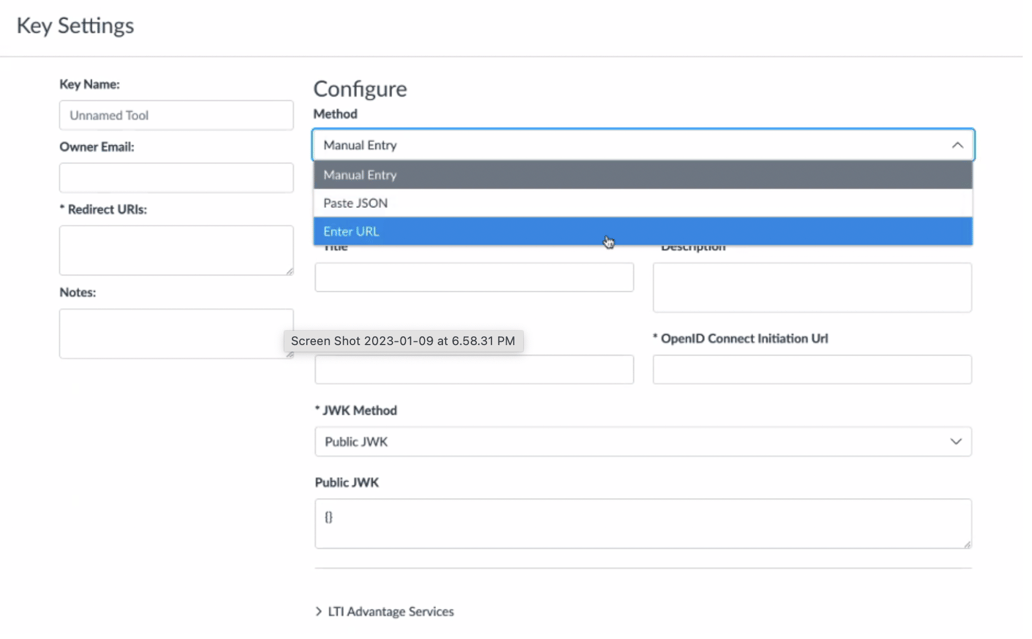 Argos Canvas LTI 1.3 Configuration