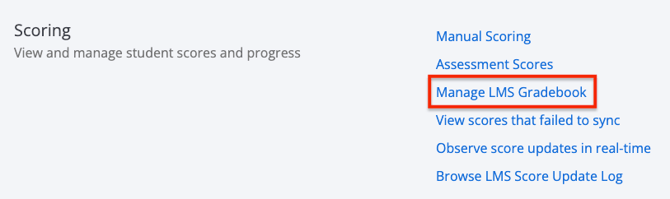 Manage LMS Gradebook