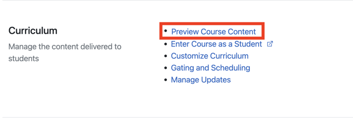 Preview Course Content